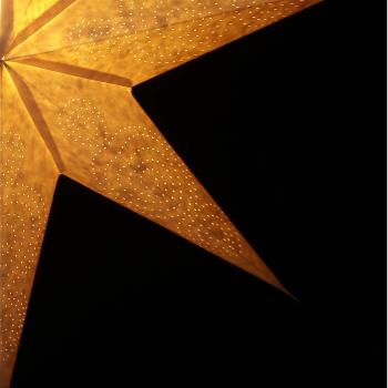 Preview: Circles BIG Batic Creme  - Faltbarer Leuchtstern, Weihnachtsstern aus Papier mit 5 Zacken, 70 cm